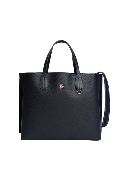 Borsa blu in poliuretano Tommy Hilfiger | AW0AW17174DW6